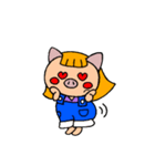 ブタの☆ぶーあ☆文字なしver.(Cute pig)（個別スタンプ：4）