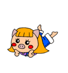 ブタの☆ぶーあ☆文字なしver.(Cute pig)（個別スタンプ：5）