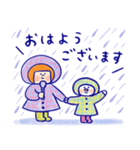 《雨の日♡ほんわか言葉》ハナチャンと猫（個別スタンプ：9）