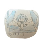 水色の、辛い心に寄り添う双子さん。（個別スタンプ：1）