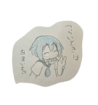 水色の、辛い心に寄り添う双子さん。（個別スタンプ：7）