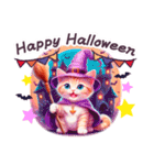 秋に毎日使える ハロウィンねこ 日常（個別スタンプ：1）