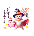 秋に毎日使える ハロウィンねこ 日常（個別スタンプ：3）