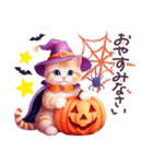 秋に毎日使える ハロウィンねこ 日常（個別スタンプ：20）