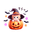 秋に毎日使える ハロウィンねこ 日常（個別スタンプ：24）