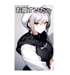 銀髪キャップ女の子ショート（個別スタンプ：29）
