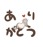 ほっこりフェレット (でか文字)（個別スタンプ：1）