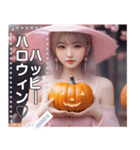 【高画質】ハロウィン魔女お姉さん（個別スタンプ：9）