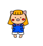 ブタの☆ぶーあ☆②文字なしver.(Cute pig)（個別スタンプ：7）