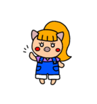 ブタの☆ぶーあ☆②文字なしver.(Cute pig)（個別スタンプ：18）