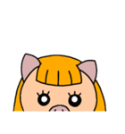 ブタの☆ぶーあ☆②文字なしver.(Cute pig)（個別スタンプ：19）