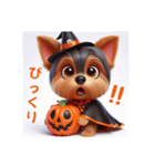 かわいい3Dヨーキーのハロウィーン（個別スタンプ：28）