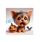 かわいい3Dヨーキーのハロウィーン（個別スタンプ：30）