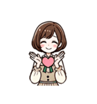 お嬢さん1 (喜怒哀楽を添えて)（個別スタンプ：3）