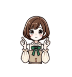 お嬢さん1 (喜怒哀楽を添えて)（個別スタンプ：6）
