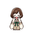 お嬢さん1 (喜怒哀楽を添えて)（個別スタンプ：12）