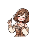 お嬢さん1 (喜怒哀楽を添えて)（個別スタンプ：13）