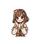 お嬢さん1 (喜怒哀楽を添えて)（個別スタンプ：15）