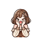 お嬢さん1 (喜怒哀楽を添えて)（個別スタンプ：17）