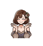 お嬢さん1 (喜怒哀楽を添えて)（個別スタンプ：19）