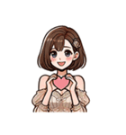 お嬢さん1 (喜怒哀楽を添えて)（個別スタンプ：20）