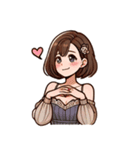 お嬢さん1 (喜怒哀楽を添えて)（個別スタンプ：22）