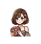 お嬢さん1 (喜怒哀楽を添えて)（個別スタンプ：23）