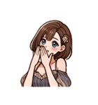 お嬢さん1 (喜怒哀楽を添えて)（個別スタンプ：27）