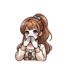 お嬢さん1 (喜怒哀楽を添えて)（個別スタンプ：29）