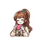 お嬢さん1 (喜怒哀楽を添えて)（個別スタンプ：34）