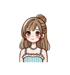 お嬢さん1 (喜怒哀楽を添えて)（個別スタンプ：35）