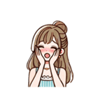 お嬢さん1 (喜怒哀楽を添えて)（個別スタンプ：36）