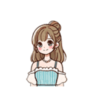 お嬢さん1 (喜怒哀楽を添えて)（個別スタンプ：37）