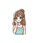 お嬢さん1 (喜怒哀楽を添えて)（個別スタンプ：38）