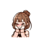 お嬢さん1 (喜怒哀楽を添えて)（個別スタンプ：39）