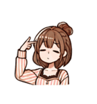 お嬢さん1 (喜怒哀楽を添えて)（個別スタンプ：40）