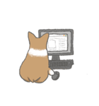 やわらかふんわりコーギー（個別スタンプ：37）