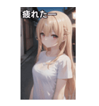 金髪tシャツ女の子（個別スタンプ：24）