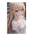 金髪tシャツ女の子（個別スタンプ：31）