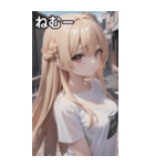 金髪tシャツ女の子（個別スタンプ：34）