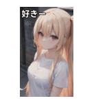 金髪tシャツ女の子（個別スタンプ：36）