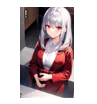銀髪夜空バスローブ女の子（個別スタンプ：15）