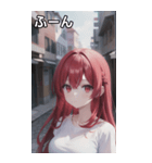 赤髪tシャツ女の子（個別スタンプ：10）