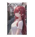 赤髪tシャツ女の子（個別スタンプ：29）
