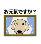 大きな文字 優しい気づかい ダックスフンド（個別スタンプ：32）