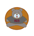 くまちゃんのアップリケ（個別スタンプ：2）