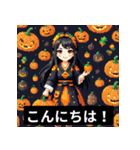 ハロウィンのスプーキー挨拶！（個別スタンプ：5）