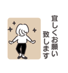 ◉よく動く◉おしゃれ◉かっこいい線画（個別スタンプ：27）