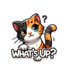 三毛猫の優しい日常（個別スタンプ：16）