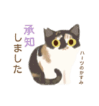 ハーツ保護猫シェルター・毎日使える似顔絵（個別スタンプ：4）